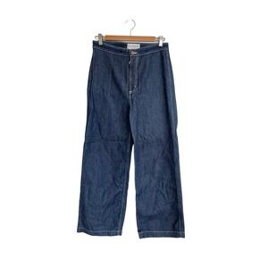Bliss & Mischief JEANS Dark Wash Denim Sailor Flare Wide Leg Bell Bottom Jeans